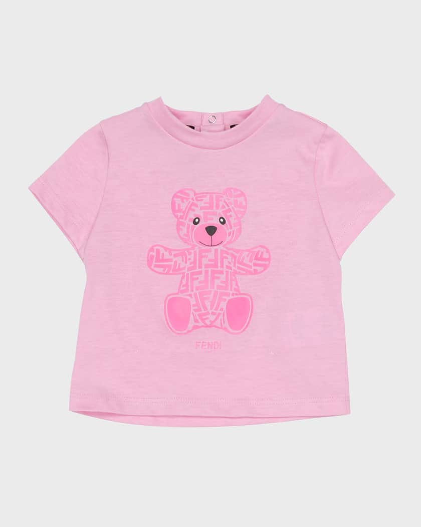 Girl s Embossed Monogram Bear Graphic T Shirt Size 6M 24M