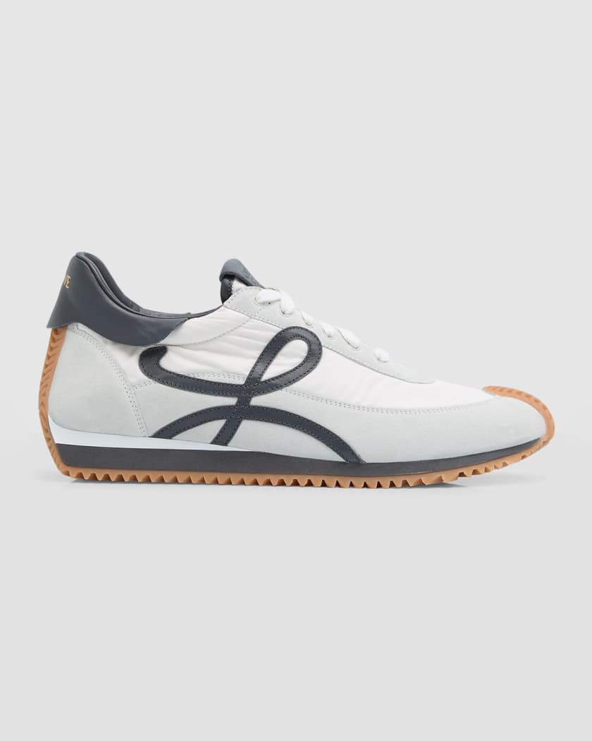 Loewe Men's Nylon and Suede Flow Runner Sneakers | Neiman Marcus