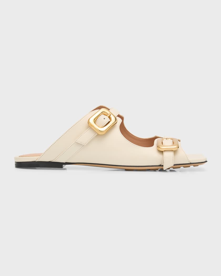 Shop BOTTEGA VENETA Plain Leather Sandals by jkjstore