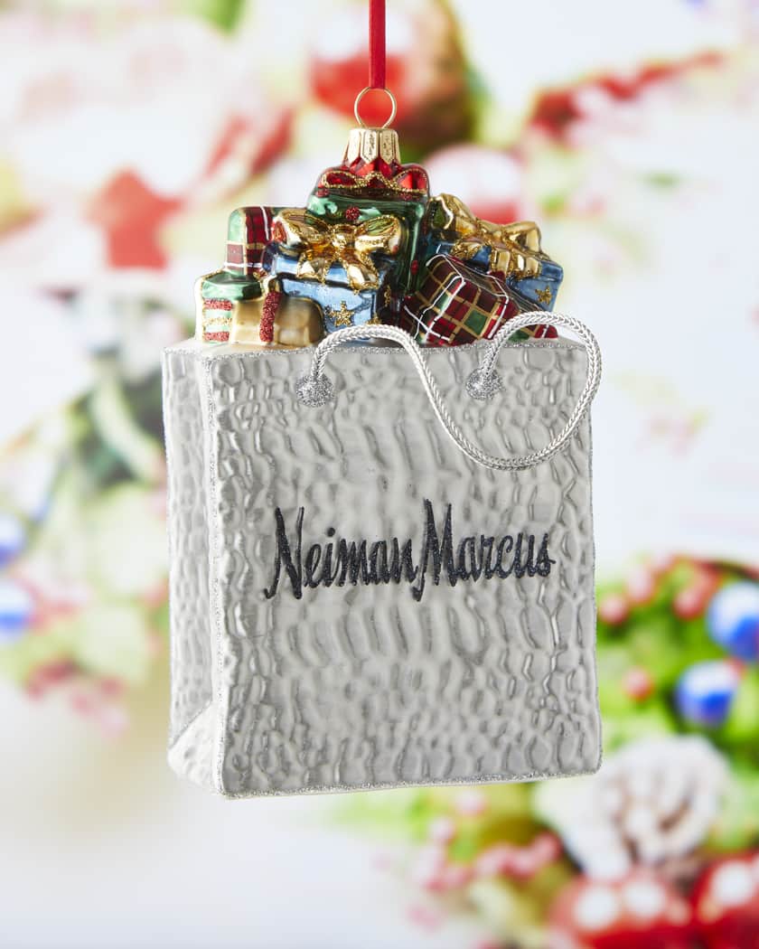 Neiman Marcus Silver Gray Small Paper Shopping Gift Bag
