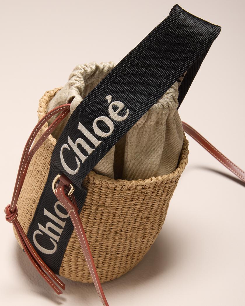 Woody Small Mifuko Basket Bag in Fair Trade Paper Embellished with
