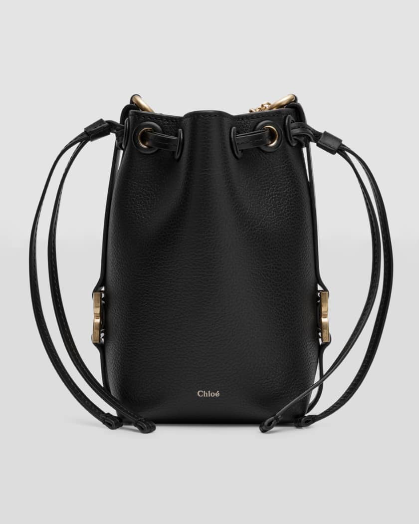 Chloé Black Micro Marcie Bucket Bag