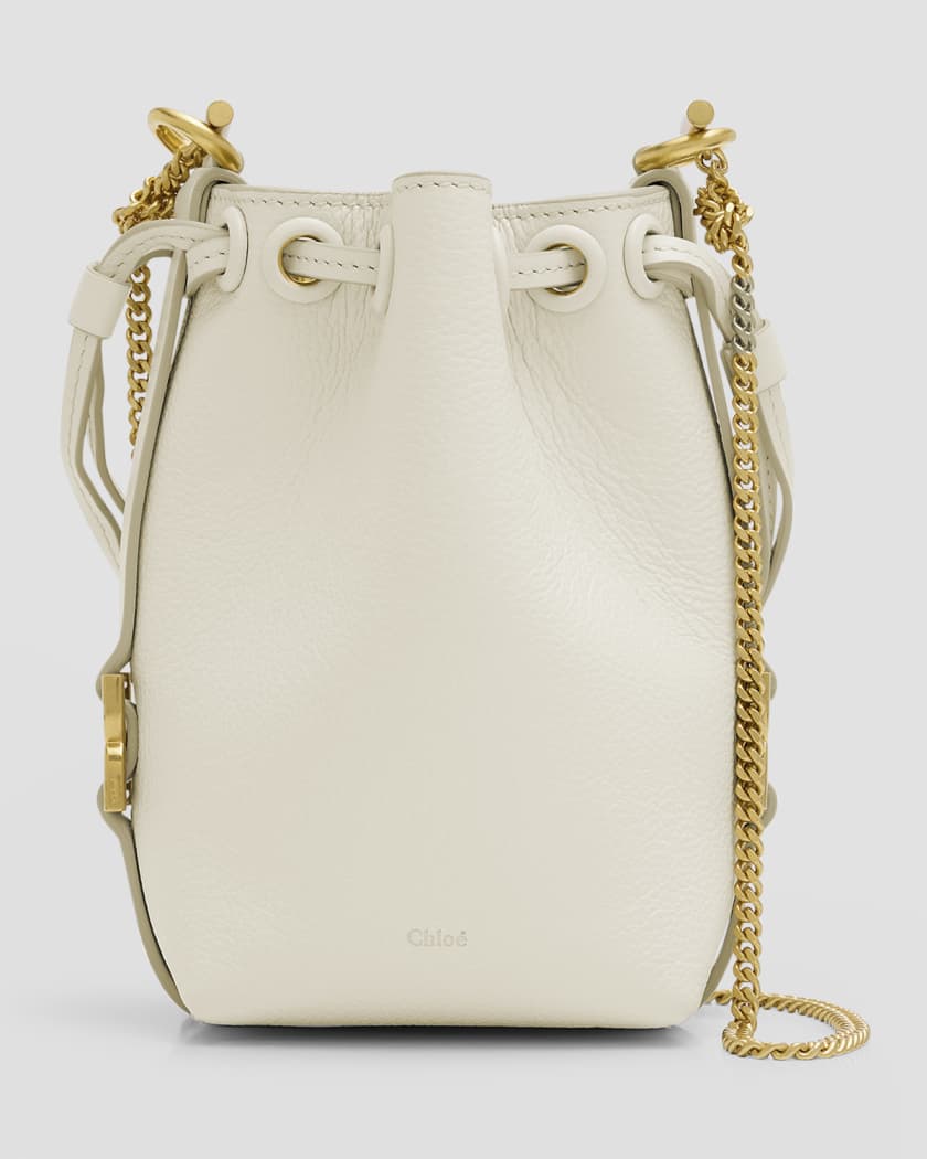 Chain Strap Faux Leather Bucket Bag