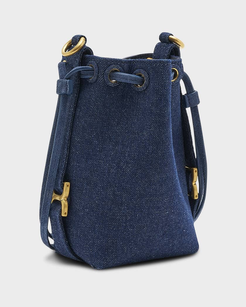 Chloé - Marcie Blue Denim Micro Bucket Bag