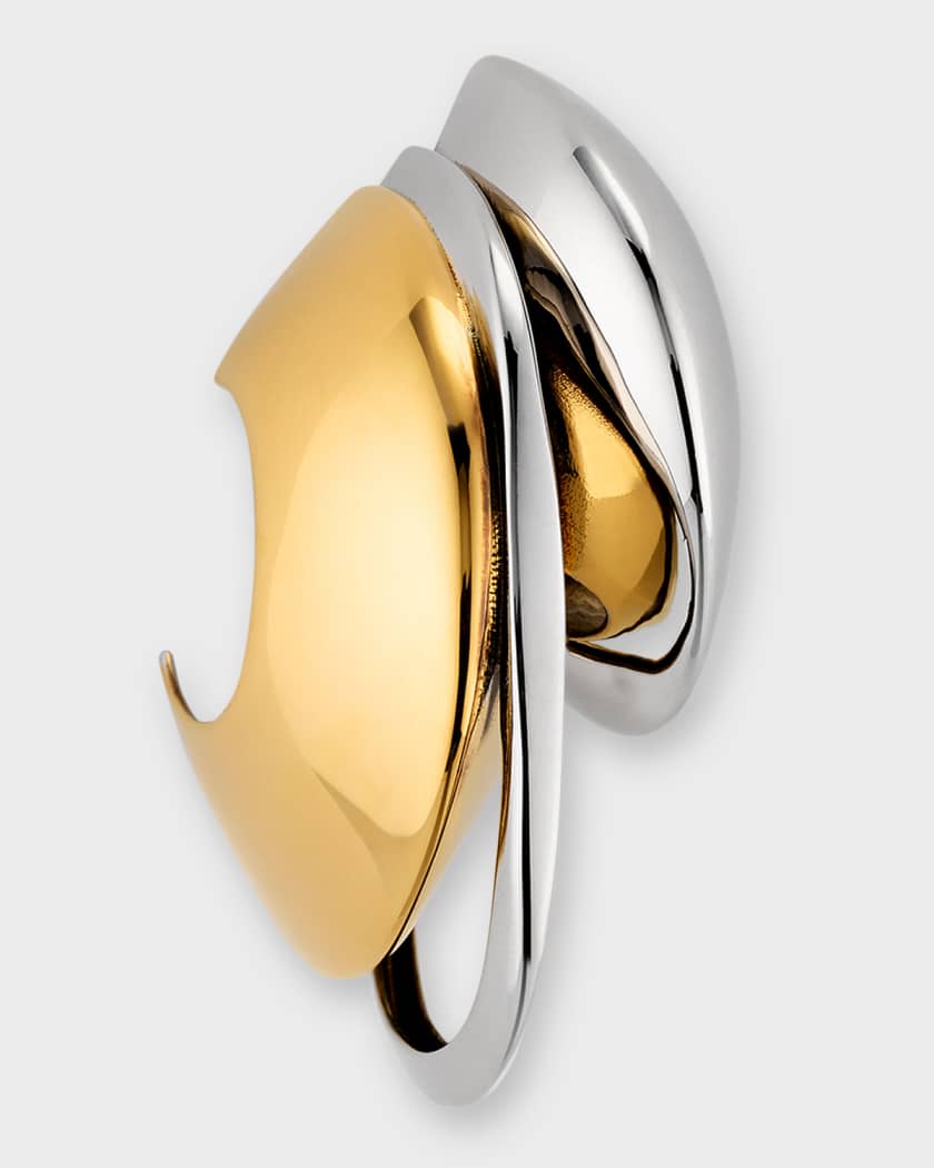 Alexander McQueen Gold/silver brass ring