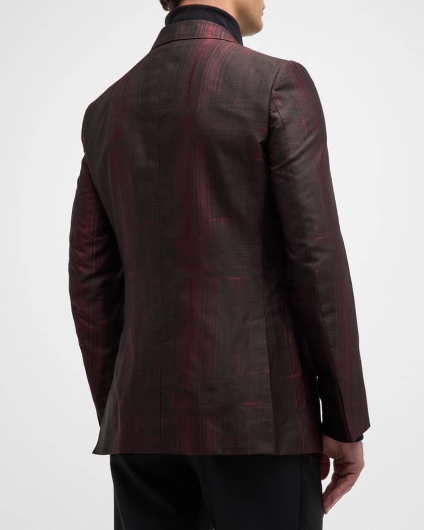 ZEGNA Men s Two Tone Jacquard Dinner Jacket Neiman Marcus