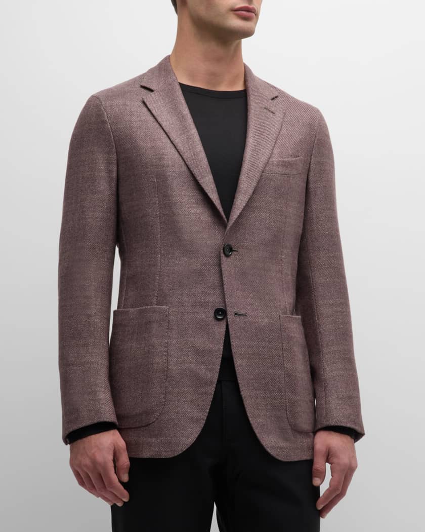 ZEGNA Men s Dusty Cashmere Blend Check Sport Coat Neiman Marcus