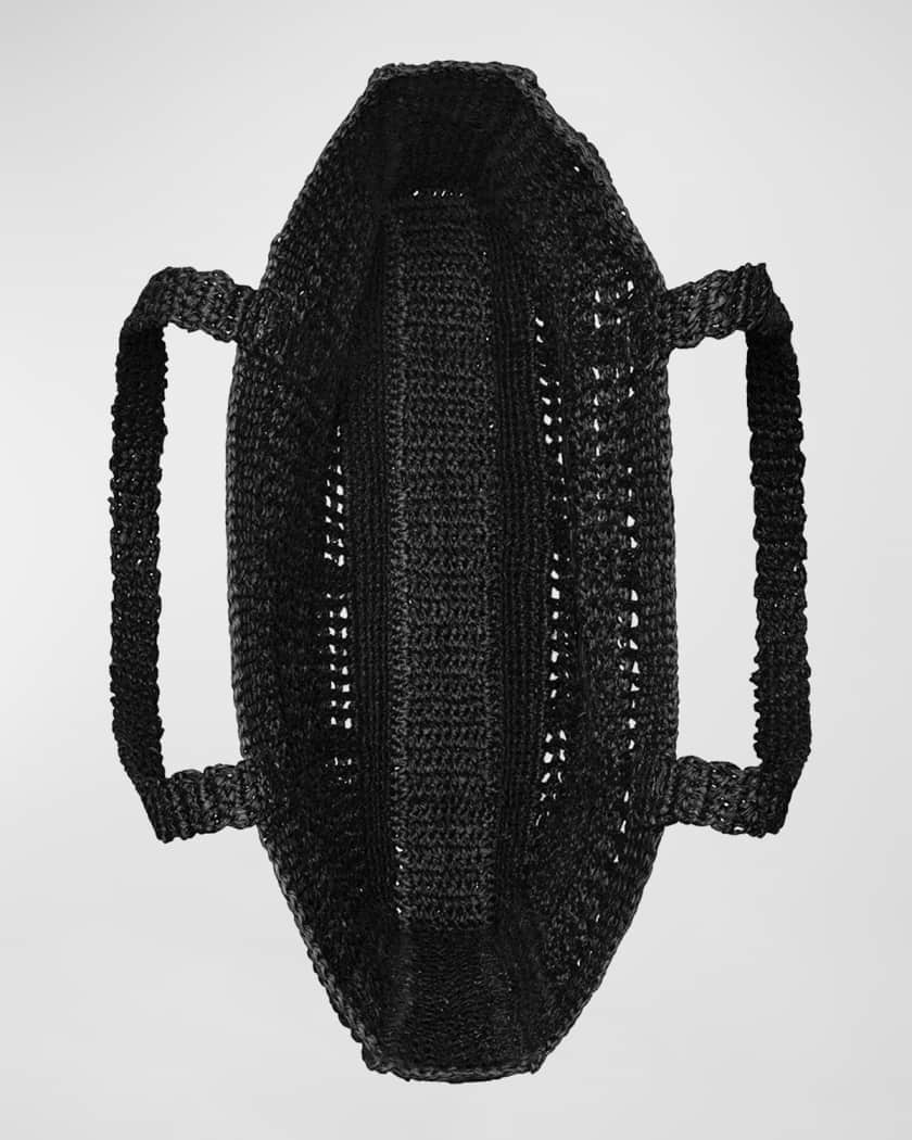 Black Small Crochet Tote Bag