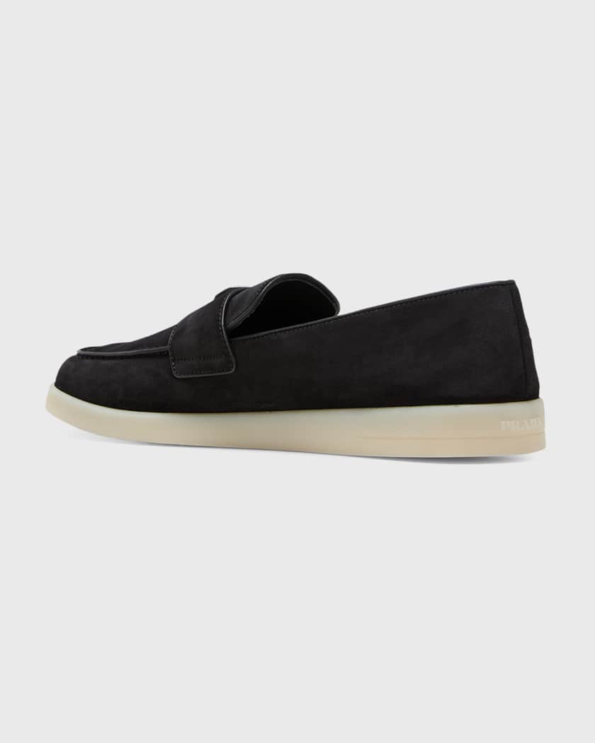 Men's Saint Tropez Triangle Logo Suede Loafers