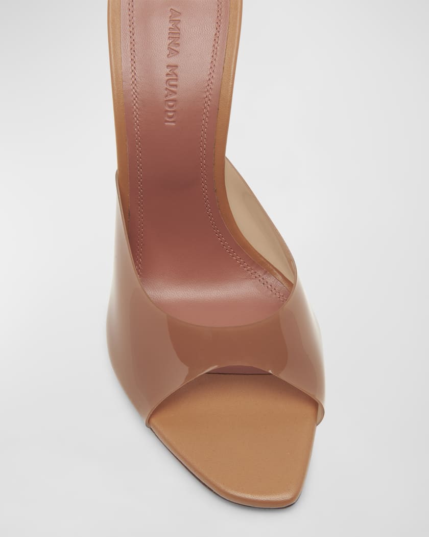 Amina Muaddi Alexa Clear Stiletto Mule Sandals Neiman Marcus
