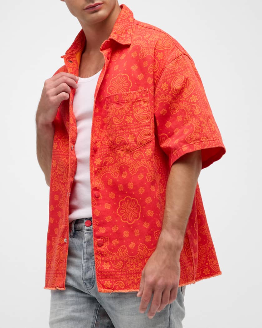 Purple bandana best sale shirt