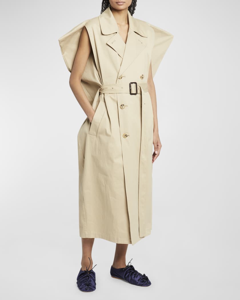 JW Anderson Sleeveless Belted Long Kite Trench Coat | Neiman Marcus