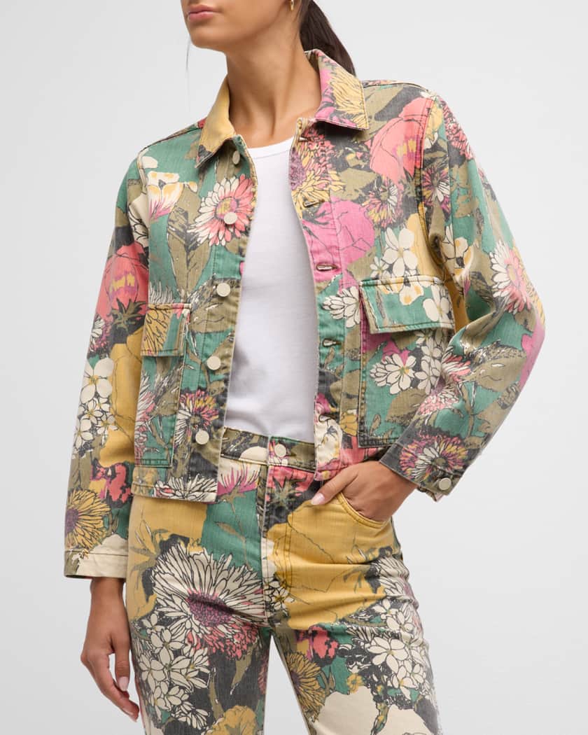 floral denim jacket