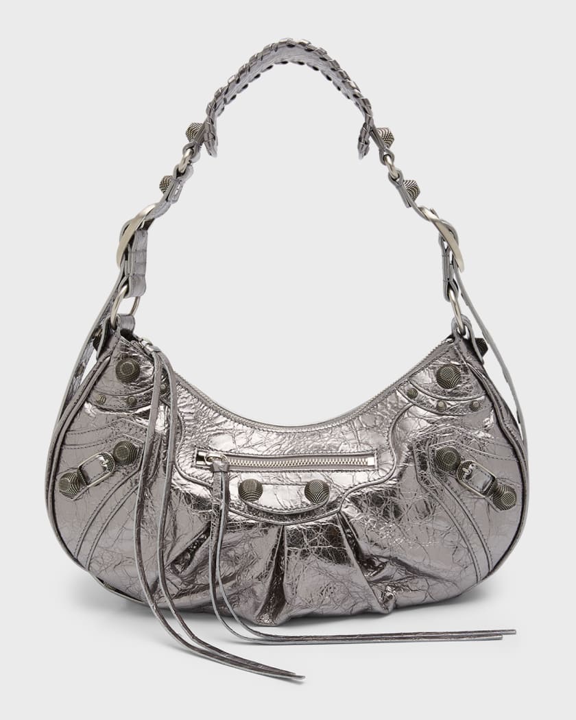 Le Cagole Small Shoulder Bag, Silver Hardware