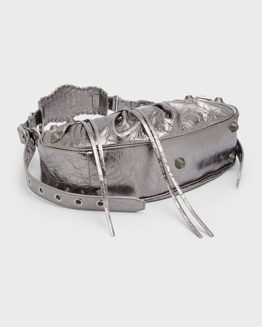 Le Cagole Small Shoulder Bag, Silver Hardware