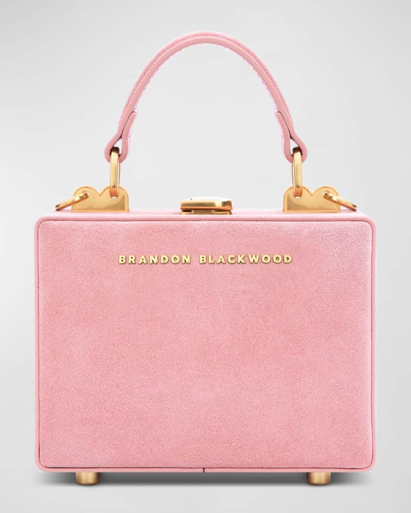 Brandon Blackwood Kendrick Mini Trunk Suede Top-handle Bag in Pink