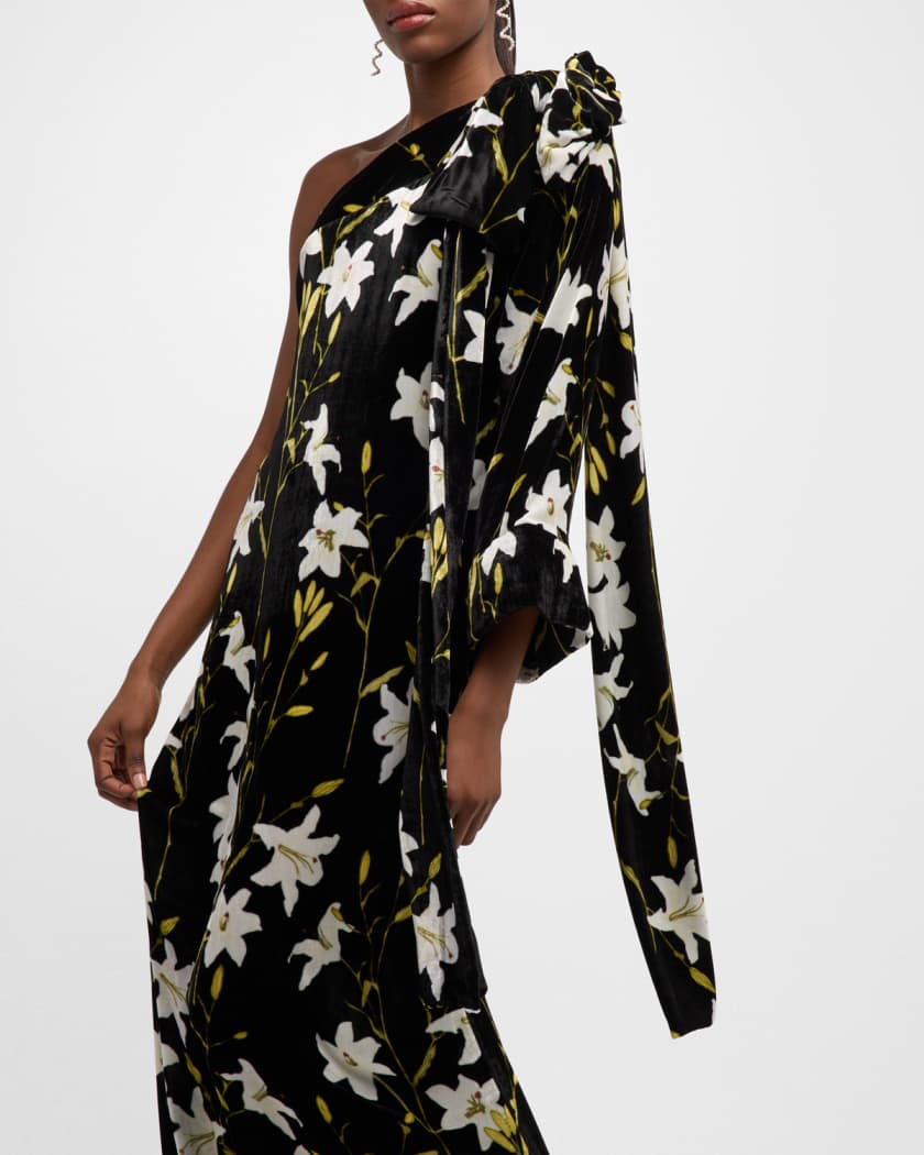 Zara velvet deals floral dress