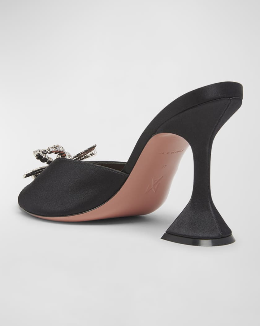 Rosie Embellished Bow Satin Pedestal Sandals