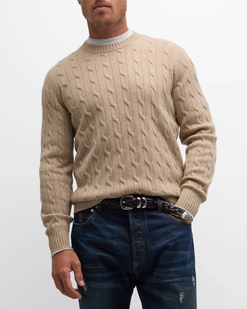 BRUNELLO CUCINELLI Cable-knit cashmere sweater