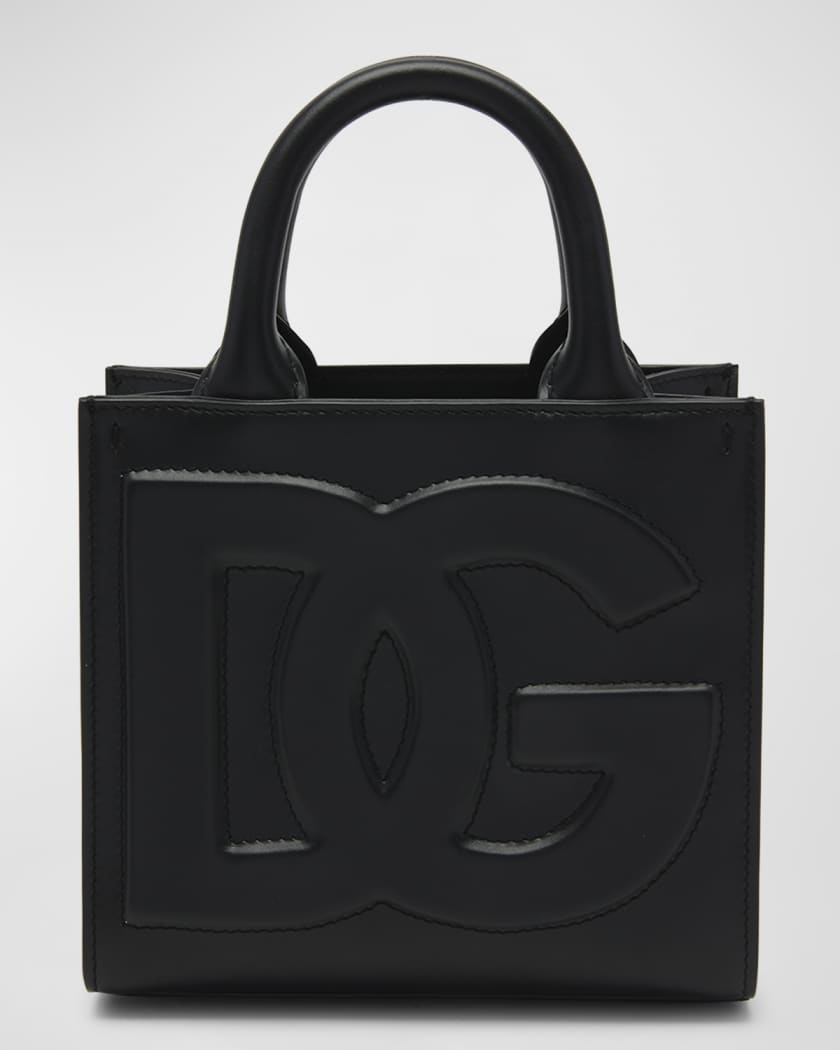 Dolce & Gabbana Mini DG Logo Daily Leather Tote in Black