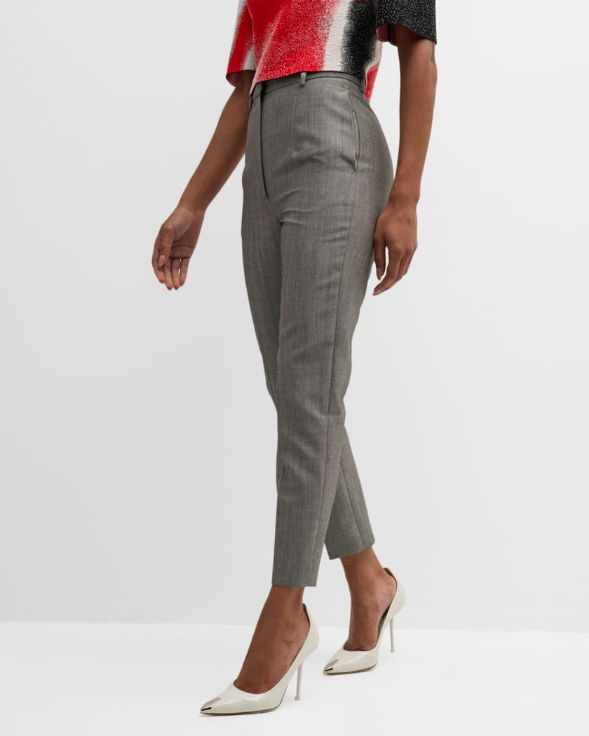 Women's High-waisted Cigarette Trousers by Alexander Mcqueen