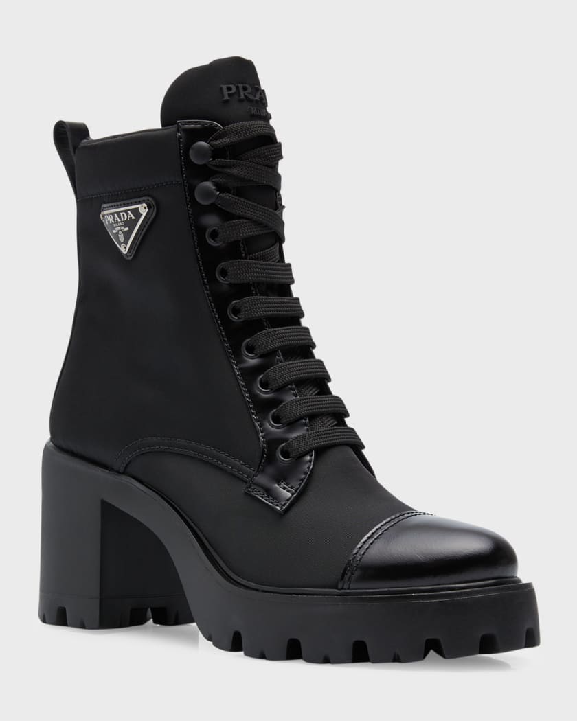 Nylon Lace-Up Combat Boots