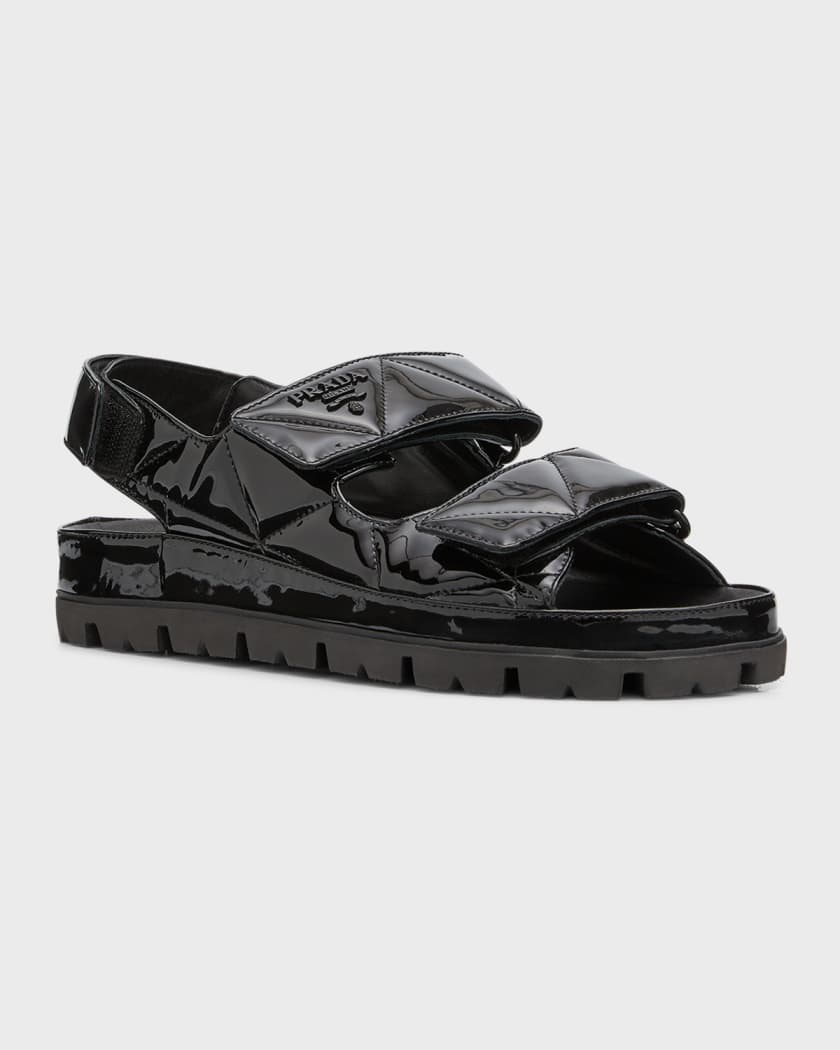 sædvanligt deadline Tilskynde Prada Quilted Patent Slingback Sport Sandals | Neiman Marcus