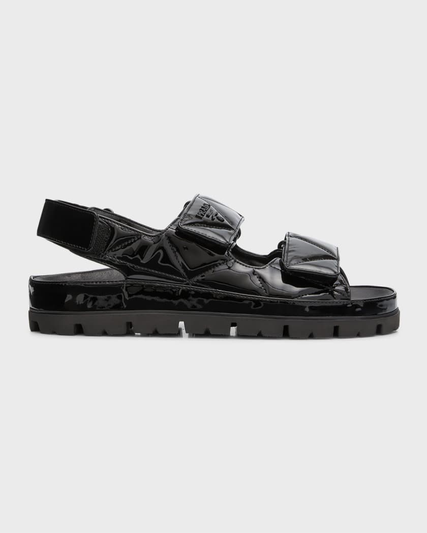 sædvanligt deadline Tilskynde Prada Quilted Patent Slingback Sport Sandals | Neiman Marcus