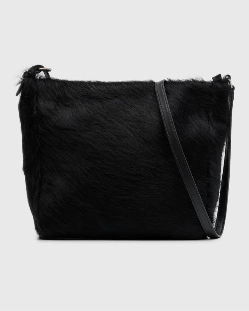 Dries Van Noten Men s Leather Trimmed Calf Hair Crossbody Bag
