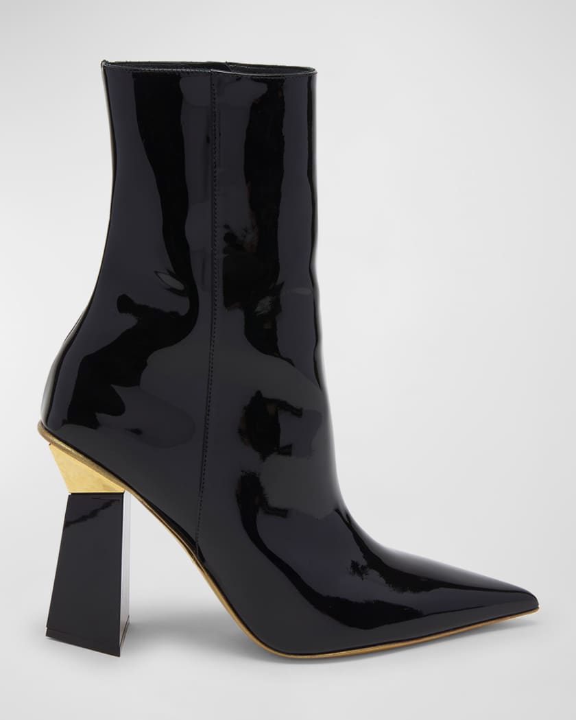 Valentino Garavani Vlogo Type Patent Rain Boots