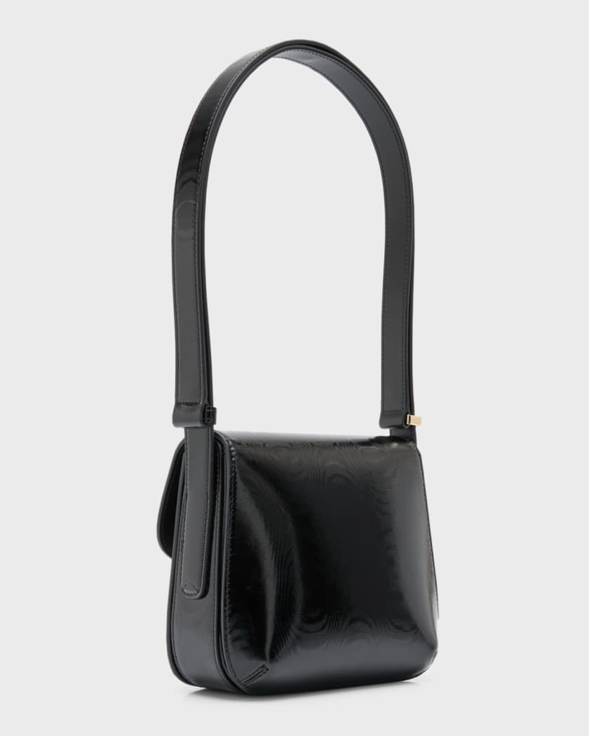 Black Textured Shoulder Bag