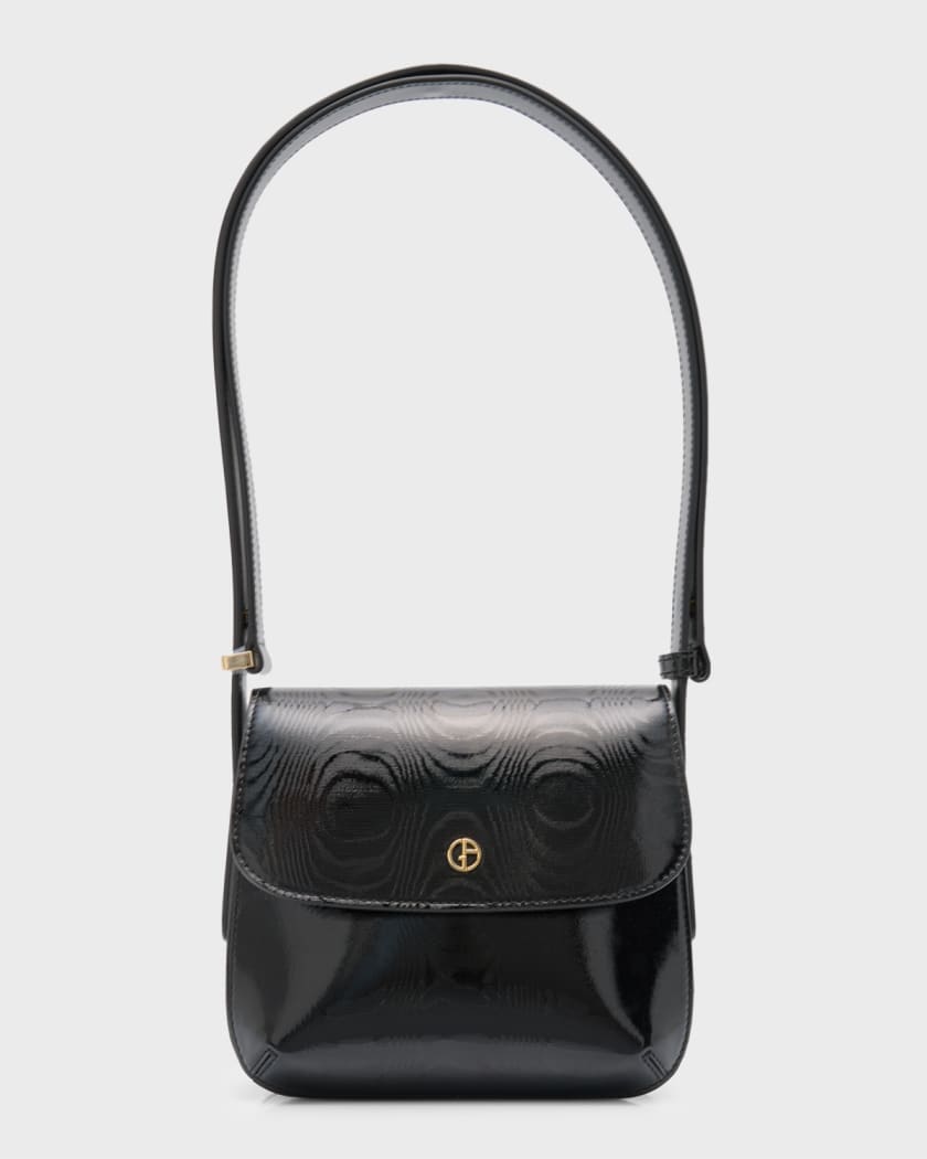 Black Textured Shoulder Bag