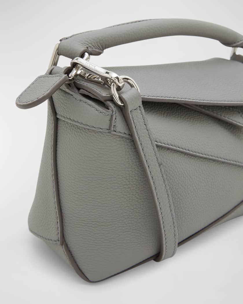 Puzzle Mini Leather Shoulder Bag in White - Loewe
