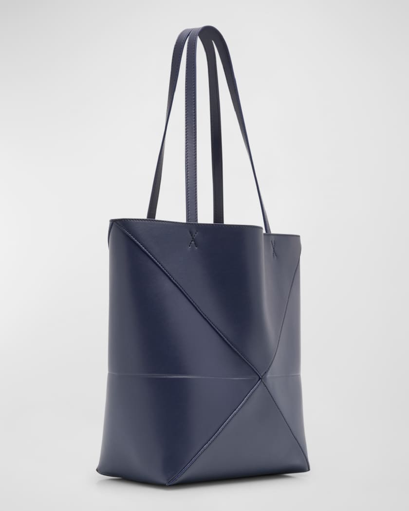 Loewe Puzzle Fold Medium Tote Bag in Shiny Leather | Neiman Marcus