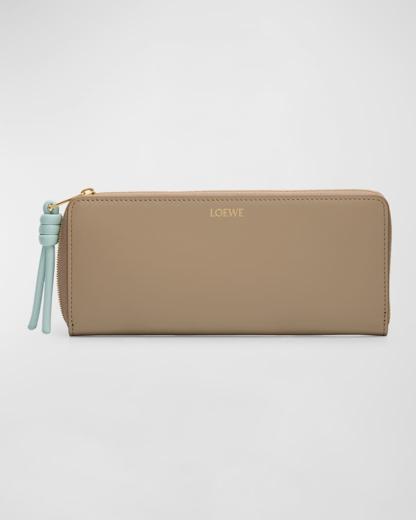 Knot Continental Wallet in Leather with Zipper