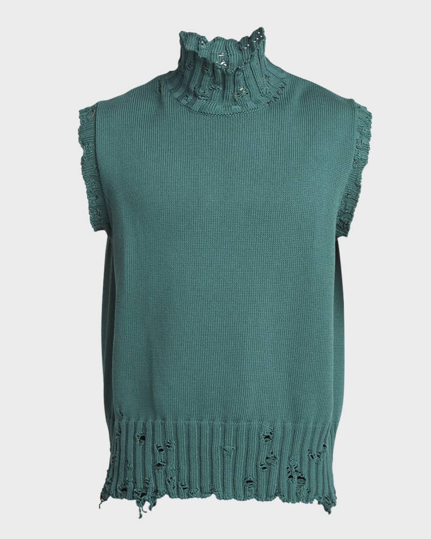 Marni Men's Plaid Knit Sweater Vest - Bergdorf Goodman