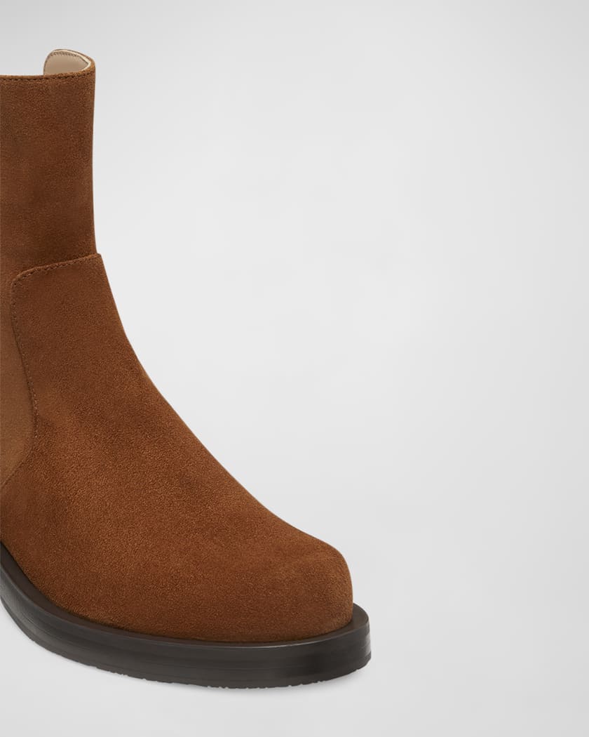 Suede moto boots discount