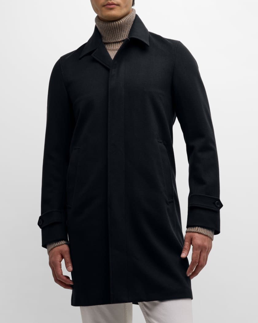 Herno Men s Wool Cashmere Solid Topcoat Neiman Marcus
