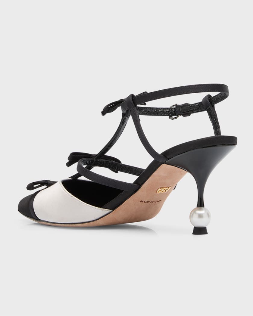Louis Vuitton - Taupe Leather Bow Pumps w/ Block Heel Sz 8 – Current  Boutique
