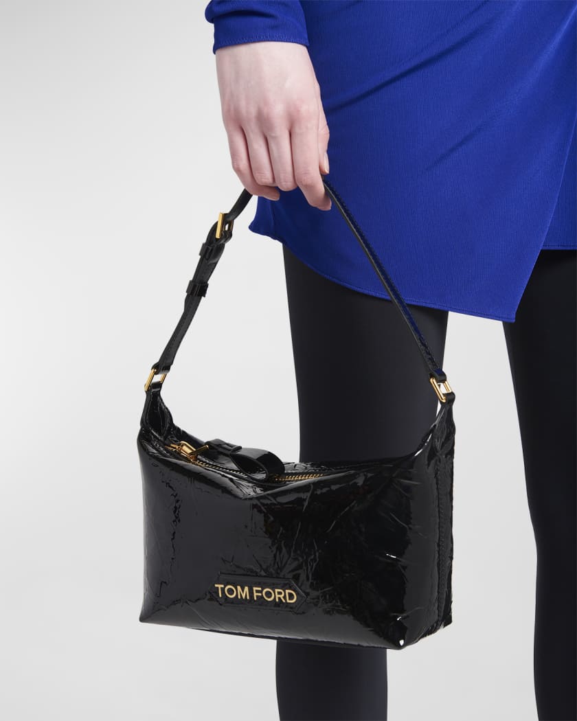 Leather Shoulder Bag in Black - Tom Ford