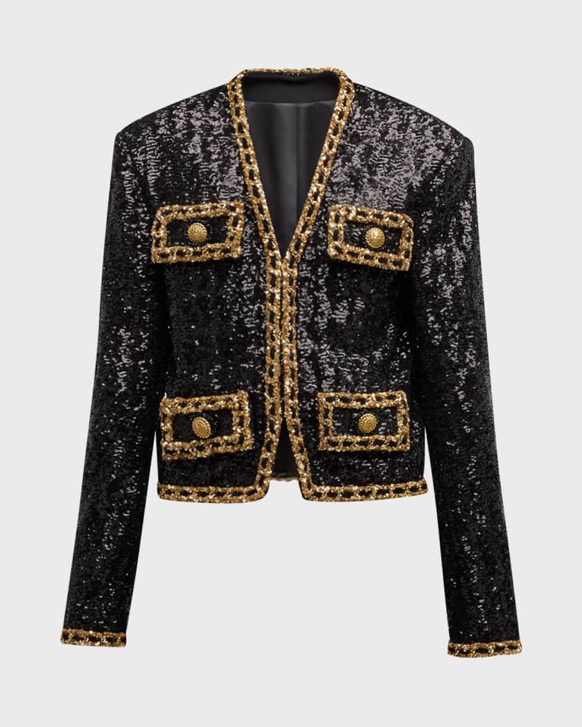 Balmain Spence Sequin Jacket Neiman Marcus