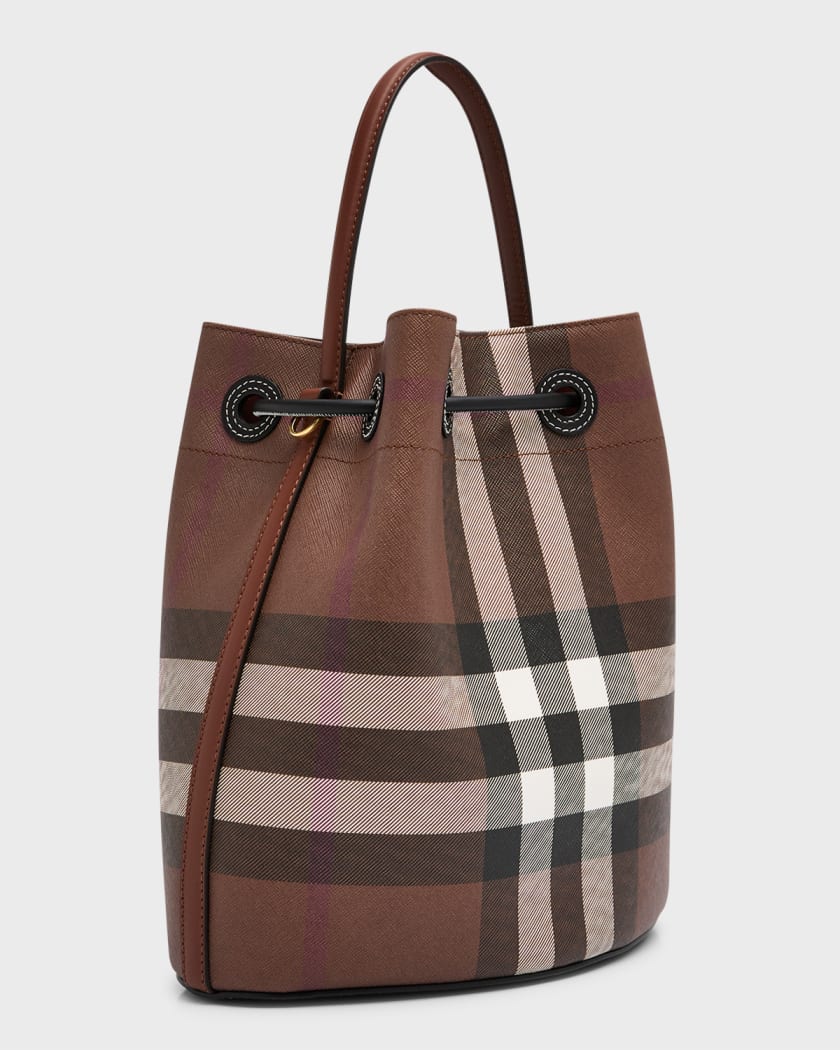 Burberry Check-patterned Mini Tote Bag - Brown