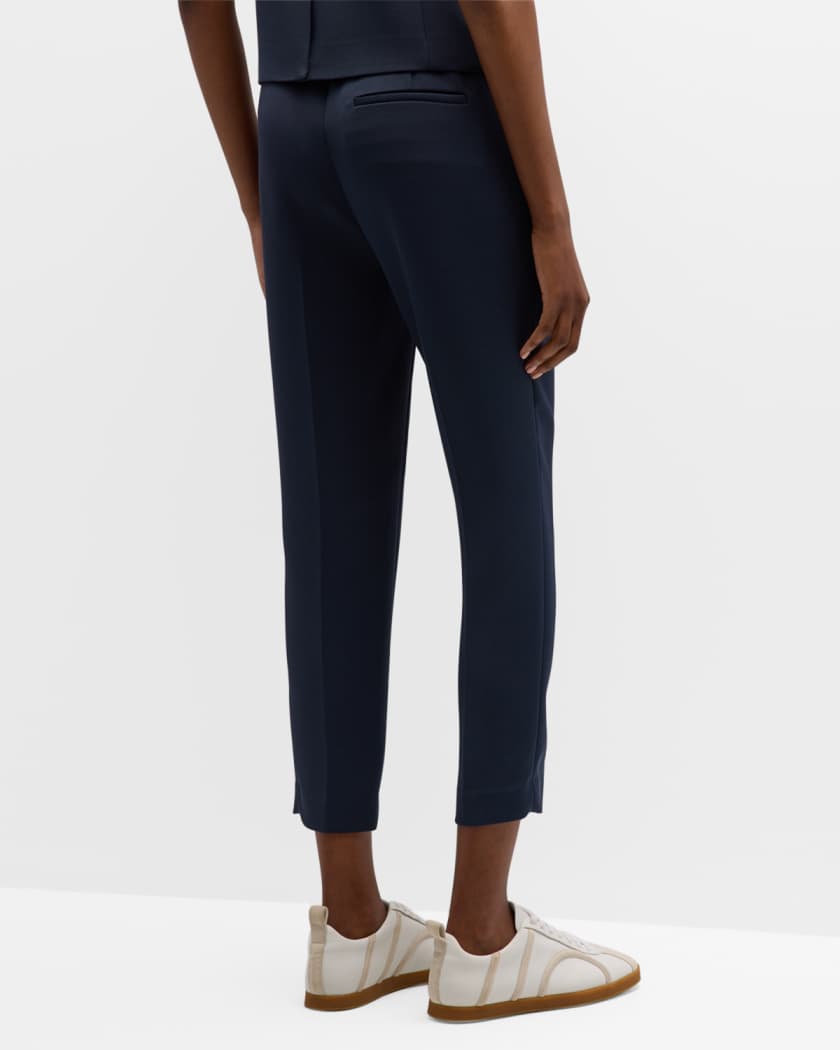Theory Treeca Oxford Crepe Pull-On Pants | Neiman Marcus