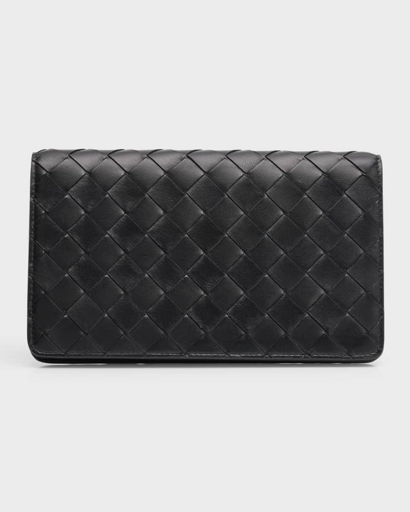 Bottega Veneta Intreccio Leather Zip Around Wallet