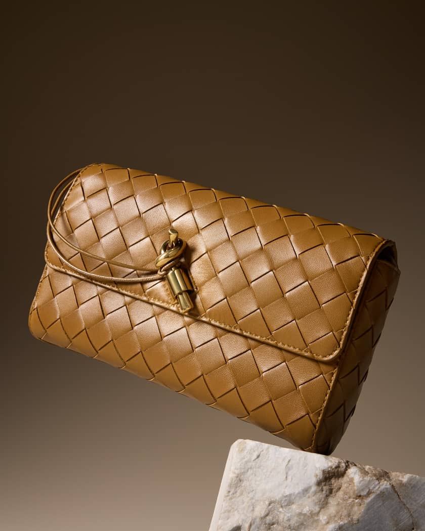 Andiamo small Intrecciato-leather shoulder bag | Bottega Veneta
