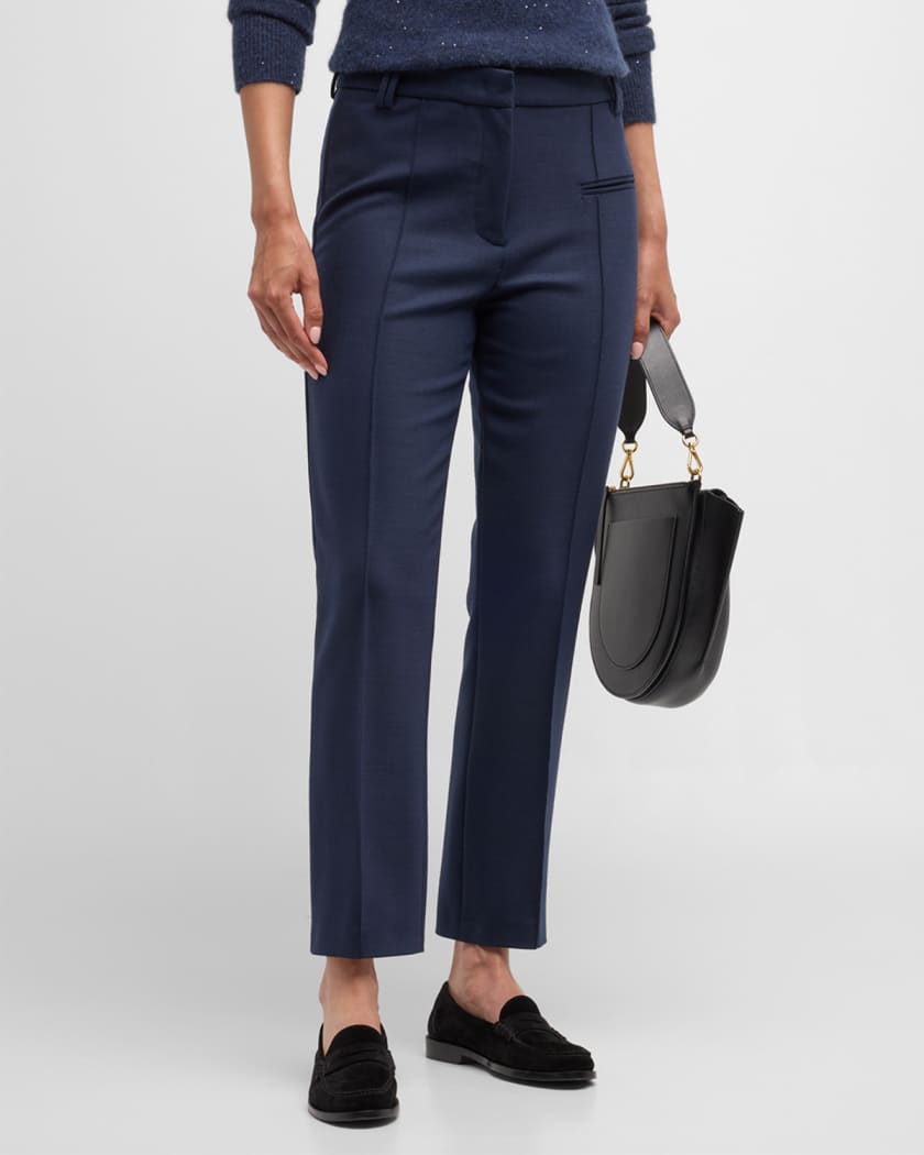 Cropped wool trousers sale