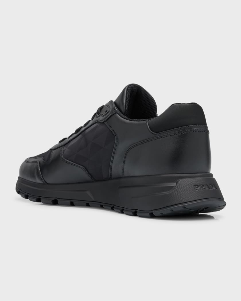 Prada Men s Prax Triangle Logo Runner Sneakers Neiman Marcus