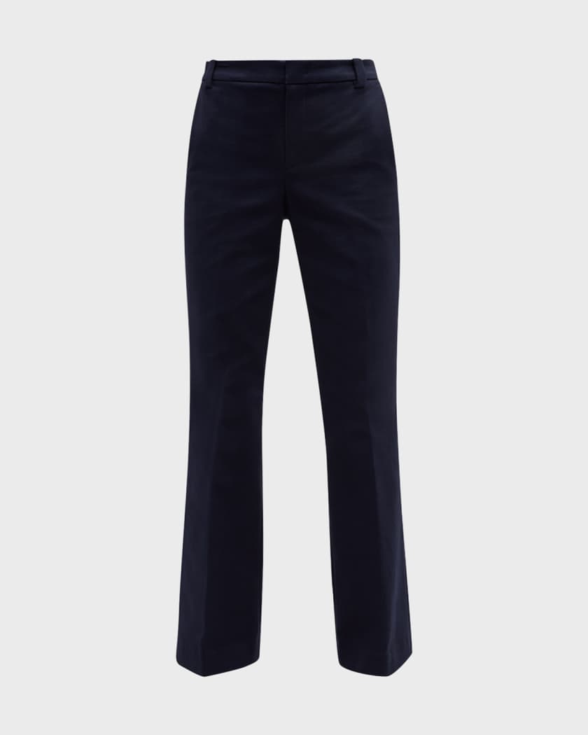 Stretch-Cotton Boot-Cut Trouser in Vince Products Women