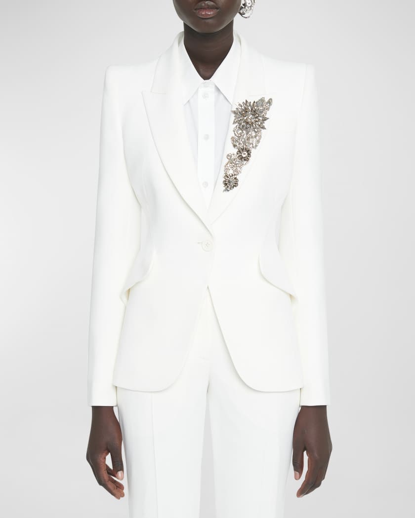Alexander mcqueen white blazer hot sale