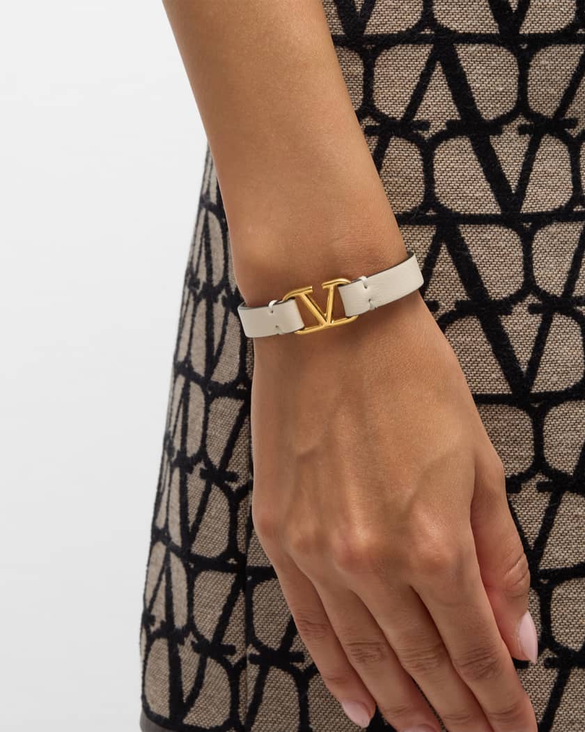 Louis Vuitton Goldtone/Silvertone Essential V Cuff Bracelet